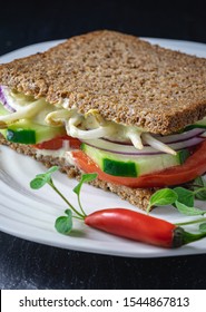 Vegan Sandwich On Whole Grains Bread Stock Photo 1544867813 | Shutterstock