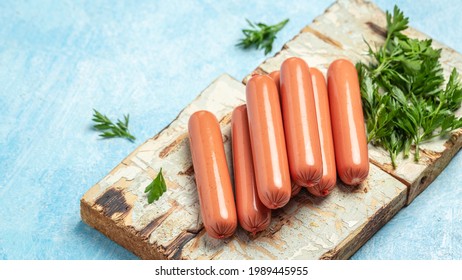 Vegan Sausages Made From Vegetarian Plant Based Soya Beans Imitation Meat Ready To Cook, Tofu Sausage, Clean Eating, Plant Based Food Concept,