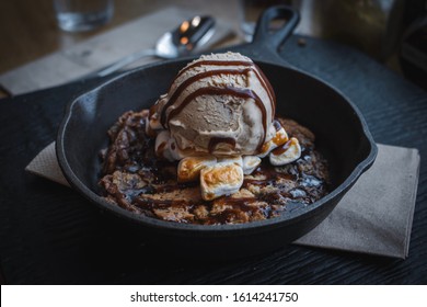 Vegan Skillet Cookie With Ice Cream