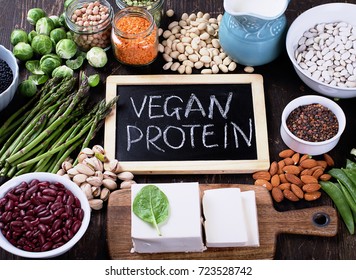 Vegan Source Of Protein. Healthy Vegetarian Food Concept 