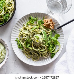 Vegan Zoodles With Green Pesto