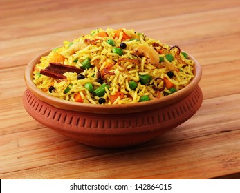 Vegetable Biryani In A Clay Handi