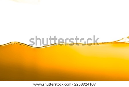 Vegetable cooking oil have surface,ripple and bubbles  features isolated on white background.