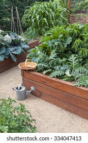 Vegetable Garden Beds With Trug And Watering Can