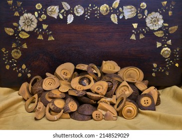 Vegetable ivory or tagua ivory nut. Vegetable ivory is named for its resemblance to animal ivory. In the 1880's was use in the manufacture of buttons.