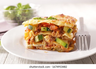 Vegetable Lasagne With Zucchini And Tomato Sauce