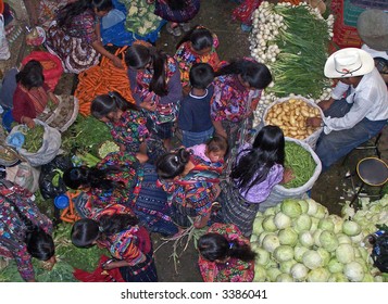 Vegetable market in Chichicastenango (Guatemala)
