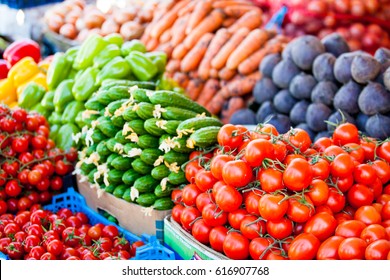 Vegetable Market. Fresh Vegetables