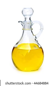 Vegetable Oil Bottle Isolated On White Background