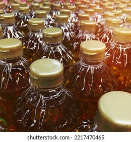 Vegetable Oil Bottles At Factory Warehouse Store