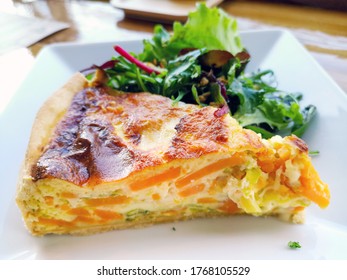 Vegetable Pie With Cherry Tomatoes, Grilled Peppers And Courgettes With Fresh Eggs And Fresh Cream