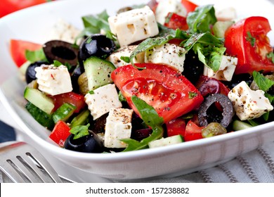 Vegetable Salad With Feta Cheese