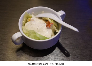 vegetable salad on the table