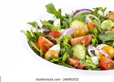 Vegetable Salad On White Background