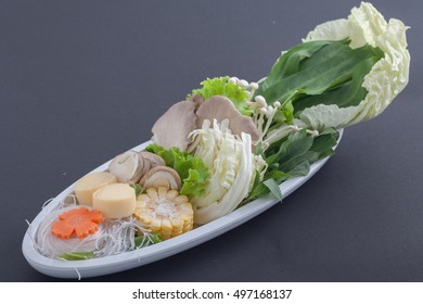 vegetable set on dish