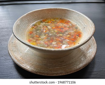 Vegetable Soup With Finely Chopped Vegetables