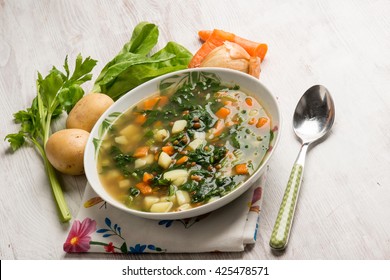 Vegetable Soup With Swiss Chard