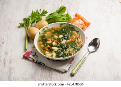 Vegetable Soup With Swiss Chard