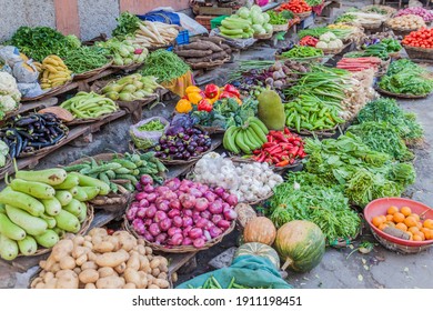 Vegetable Stall In Udaipur, Rajasthan State, India