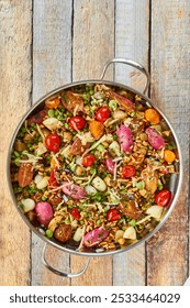 vegetable succotash with assorted root veggies