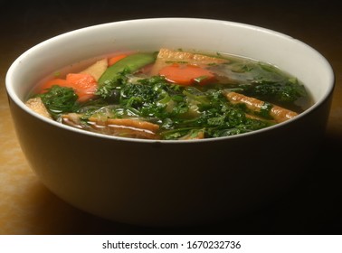 Vegetable And Tofu Pho Isolated On Table