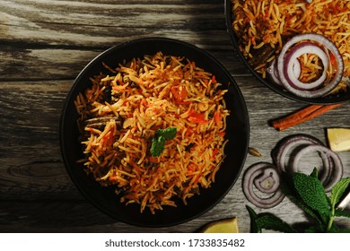 Vegetable / Veg Biryani With Mixed Veggies Served With Raita