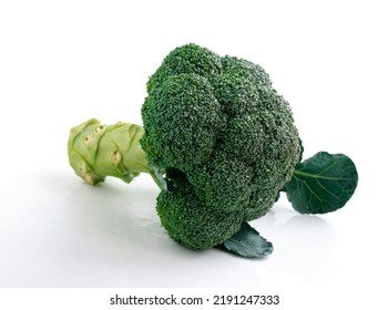 Vegetables, Broccoli, Cruciferous Plants Isolated On White Background.