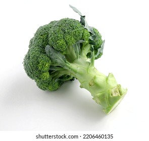 Vegetables, Broccoli, Cruciferous Plants Isolated On White Background.