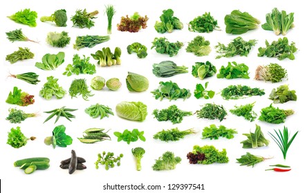 Vegetables collection isolated on white background - Powered by Shutterstock