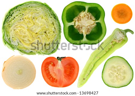 Vegetables, cross section