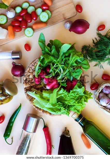 Vegetables Fruits Still Life Red Paprika Royalty Free Stock Image