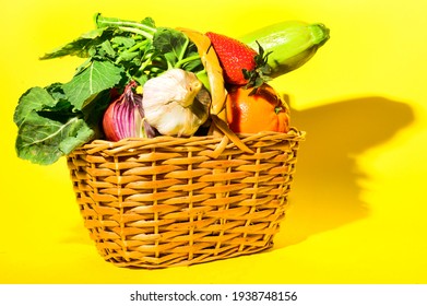 Vegetables With Fruits Very Healthy Food Close Up 