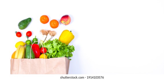 Vegetables In Grocery Paper Bag