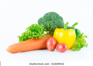 Vegetables Isolated On White