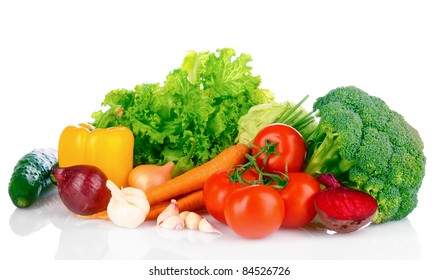 Vegetables Isolated On White