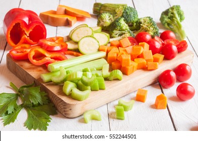 Vegetables On Cutting Board