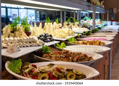 Vegetables On The Open Buffet.Salad Bar.