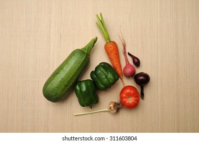 vegetables on the table