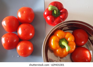 Vegetables on a table