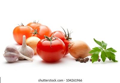 Vegetables On The White Background