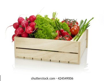 Vegetables On Wooden Crate