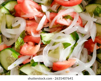 Vegetables salads closup view - Salads View