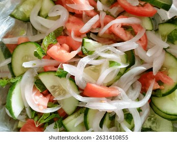 Vegetables salads closup view - Salads View