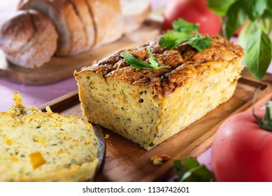 Vegetarian Courgette Pate On Natural Background