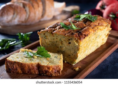 Vegetarian Courgette Pate On Natural Background