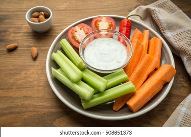 Vegetarian Healthy Snacks, Vegetable Snack: Carrots, Celery, Tomatoes