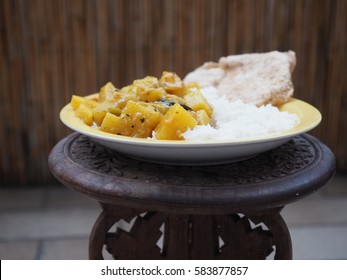 Vegetarian Indian Cooking : yellow beetroot dal with rice and papad