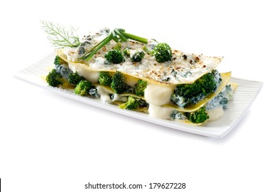 Vegetarian Lasagne With Broccoli And Spinach