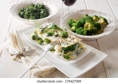 Vegetarian Lasagne With Broccoli And Spinach