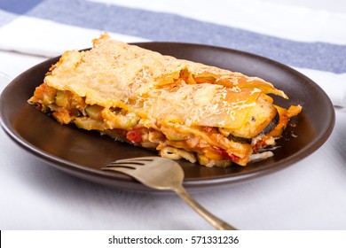 Vegetarian Lasagne On The Plate